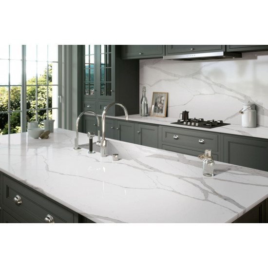 Etna Quartz Statuario Lumiere EQAM 032New